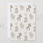 動物園の双子の赤ちゃんお披露目パーティー 招待状 (裏面)