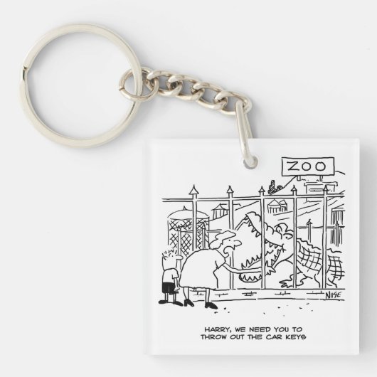 動物園の家族。パパワニに飲み込まれる キーホルダー (正面)