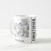 動物園の家族。パパワニに飲み込まれる コーヒーマグカップ (正面左)