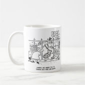 動物園の家族。パパワニに飲み込まれる コーヒーマグカップ (左)