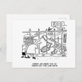 動物園の家族。パパワニに飲み込まれる ポストカード (正面/裏面)