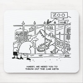動物園の家族。パパワニに飲み込まれる マウスパッド