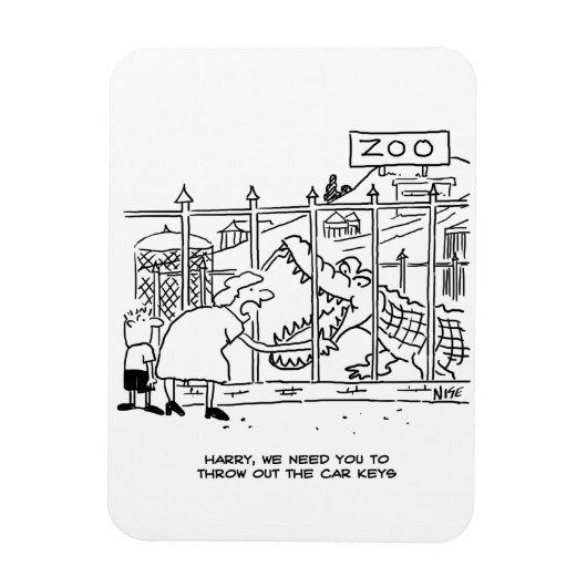 動物園の家族。パパワニに飲み込まれる マグネット (縦)