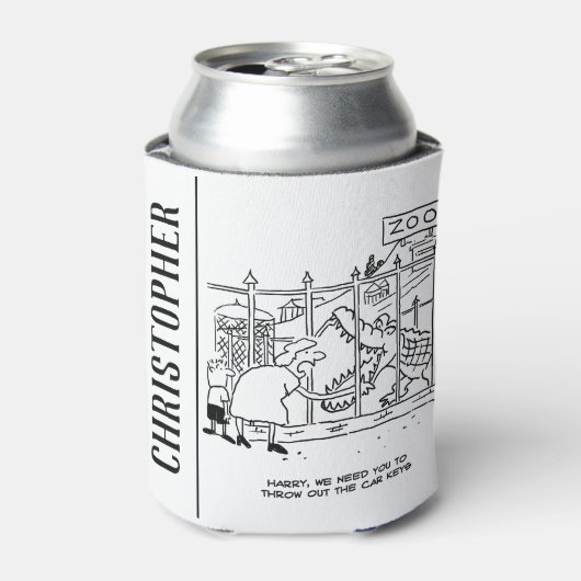 動物園の家族。パパワニに飲み込まれる 缶クーラー (缶正面)