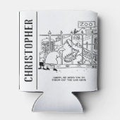 動物園の家族。パパワニに飲み込まれる 缶クーラー (裏面)