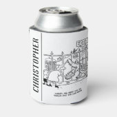 動物園の家族。パパワニに飲み込まれる 缶クーラー (缶裏面)