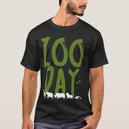 動物園の日の家族、最初の園遊旅行サファリ分隊 Tシャツ (正面)
