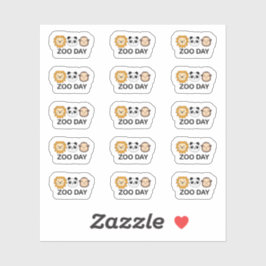 動物園の日リマインダー かわいい野生動物訪問プランナー シール