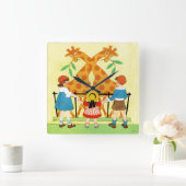 動物園の日 スクエア壁時計 (ホーム)