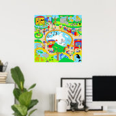 動物園の様子 ポスター (ホームオフィス)