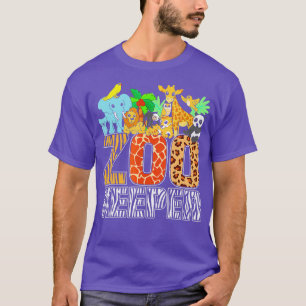 動物園の衣装ゼブラ野生のプリントアフリカ動物 Tシャツ