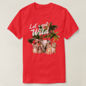 動物園の誕生日パーティーサファリ動物の一日の遺言 Tシャツ (デザイン正面)