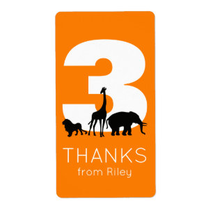 動物園の誕生日感謝していパーティー ラベル