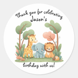 動物園の誕生日 ラウンドシール