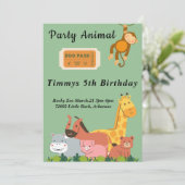 動物園の誕生日 招待状 (スタンド正面)