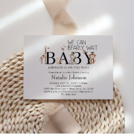 動物園の赤ちゃん動物 ベビーシャワー 招待状