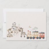 動物園の赤ちゃん動物 ベビーシャワー 招待状 (裏面)