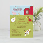 動物園の農場の赤ちゃんシャワー招待状 招待状 (スタンド正面)