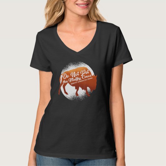 動物園の野生動物飼育員アメリカバイソン Tシャツ (正面)