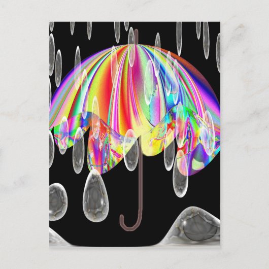 動物園の雨の日 ポストカード (正面)