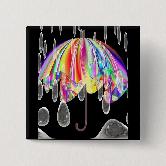 動物園の雨の日 缶バッジ (正面)