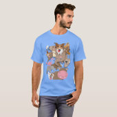 動物園の面白い動物 楽しい Tシャツ (正面フル)