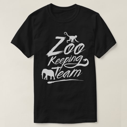 動物園の飼育係の飼育係 Tシャツ (デザイン正面)