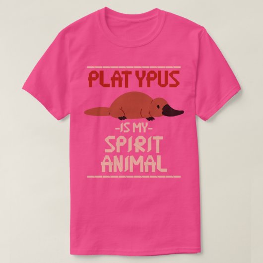 動物園の飼育員オーストラリアのギフトプラチプス Tシャツ (デザイン正面)