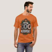 動物園の飼育員コスチューム 女性 サファリ ハロウィンパーティー Tシャツ (正面フル)