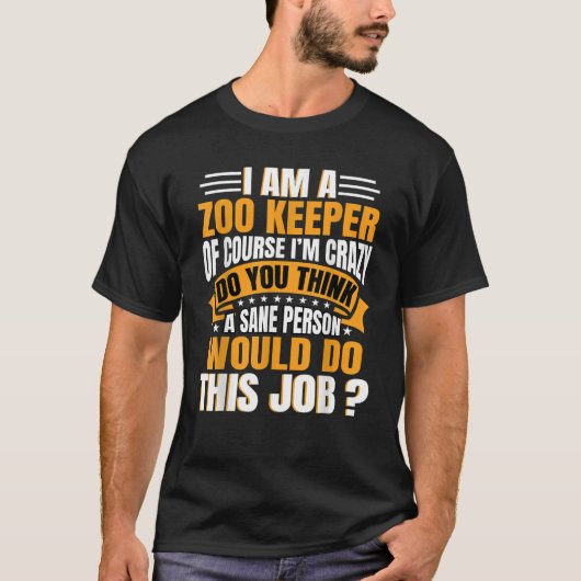 動物園の飼育員サファリ飼育動物公園Zo Tシャツ (正面)