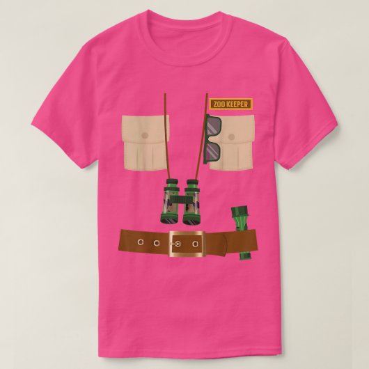 動物園の飼育員ハロウィーンの衣装Diyギフトジャングルサファー Tシャツ (デザイン正面)