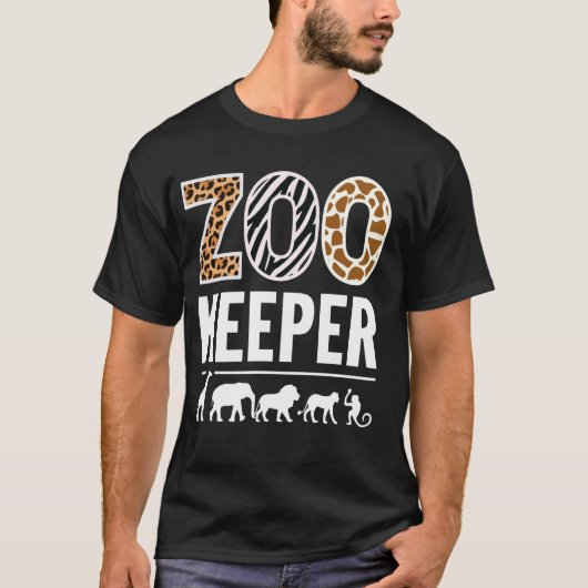 動物園の飼育員動物園 Tシャツ (正面)