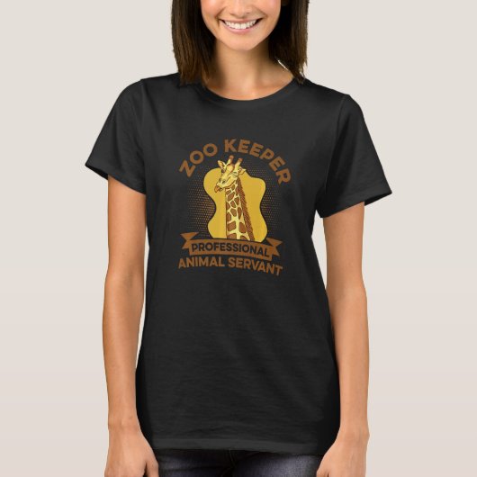 動物園の飼育員 プロフェッショナル アニマルサーヴァント 動物 動物園 Tシャツ (正面)