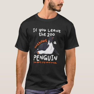 動物園の飼育員 動物学者 ペンギンなしで動物園を出たら Tシャツ