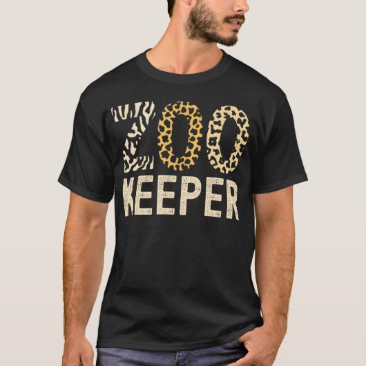動物園の飼育員 動物 サファリ 飼育員 - グラフィック Tシャツ (正面)