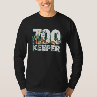 動物園の飼育員 密林 ジャングル 熱帯雨林 動物 Tシャツ
