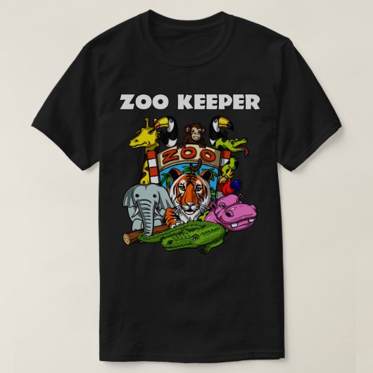 動物園の飼育員 Tシャツ (デザイン正面)