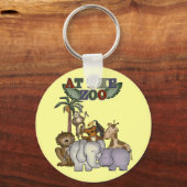 動物園のTシャツおよびギフトの動物 キーホルダー (正面)