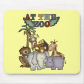 動物園のTシャツおよびギフトの動物 マウスパッド (正面)