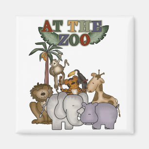 動物園のTシャツおよびギフトの動物 マグネット
