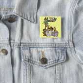 動物園のTシャツおよびギフトの動物 缶バッジ (インサイチュ)
