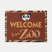 動物園へようこそおもしろい ドアマット (正面)