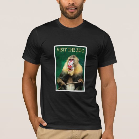 動物園へ行こう、ヴィンテージの旅行ポスター Tシャツ (正面)