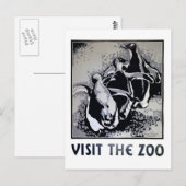 動物園へ – WPAポスター –  ポストカード (正面/裏面)