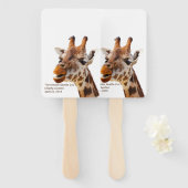 動物園をテーマにしたオークションパドル ハンドファン (正面&裏面)