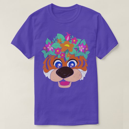 動物園アジア動物ボタニタイガー Tシャツ (デザイン正面)