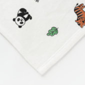 動物園カラフル動物おもしろい フリースブランケット (角)