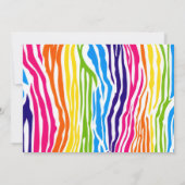 動物園カラフル動物の赤男女兼用ちゃんシャワー 招待状 (裏面)