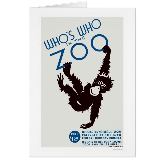 動物園ガイド猿1937 WPA (正面)