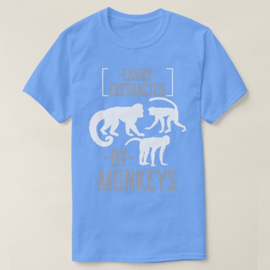 動物園キーパーモンキーラバーギフトモンキー Tシャツ (デザイン正面)